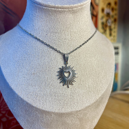 SPIKED HEART NECKLACE