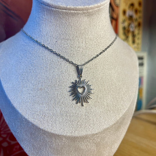 SPIKED HEART NECKLACE