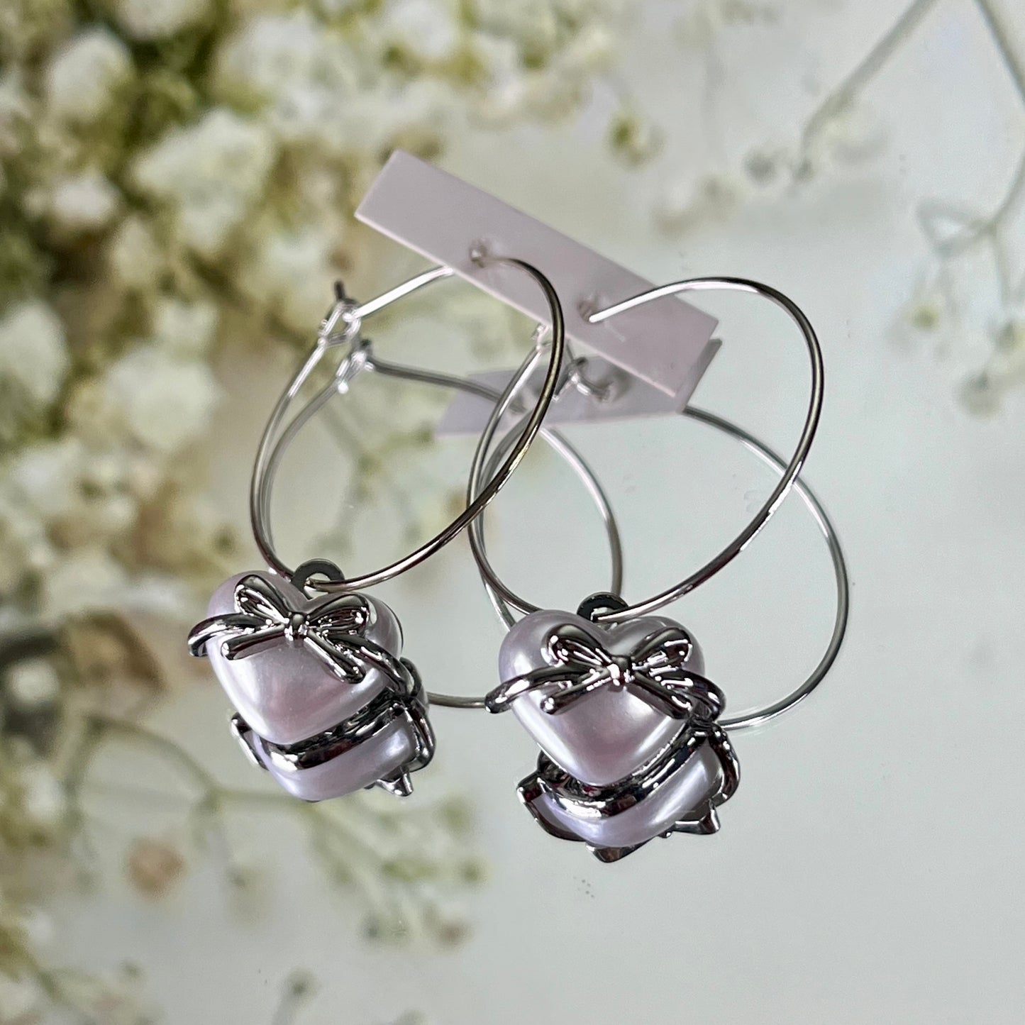 BRIDAL PEARL BOW EARRINGS