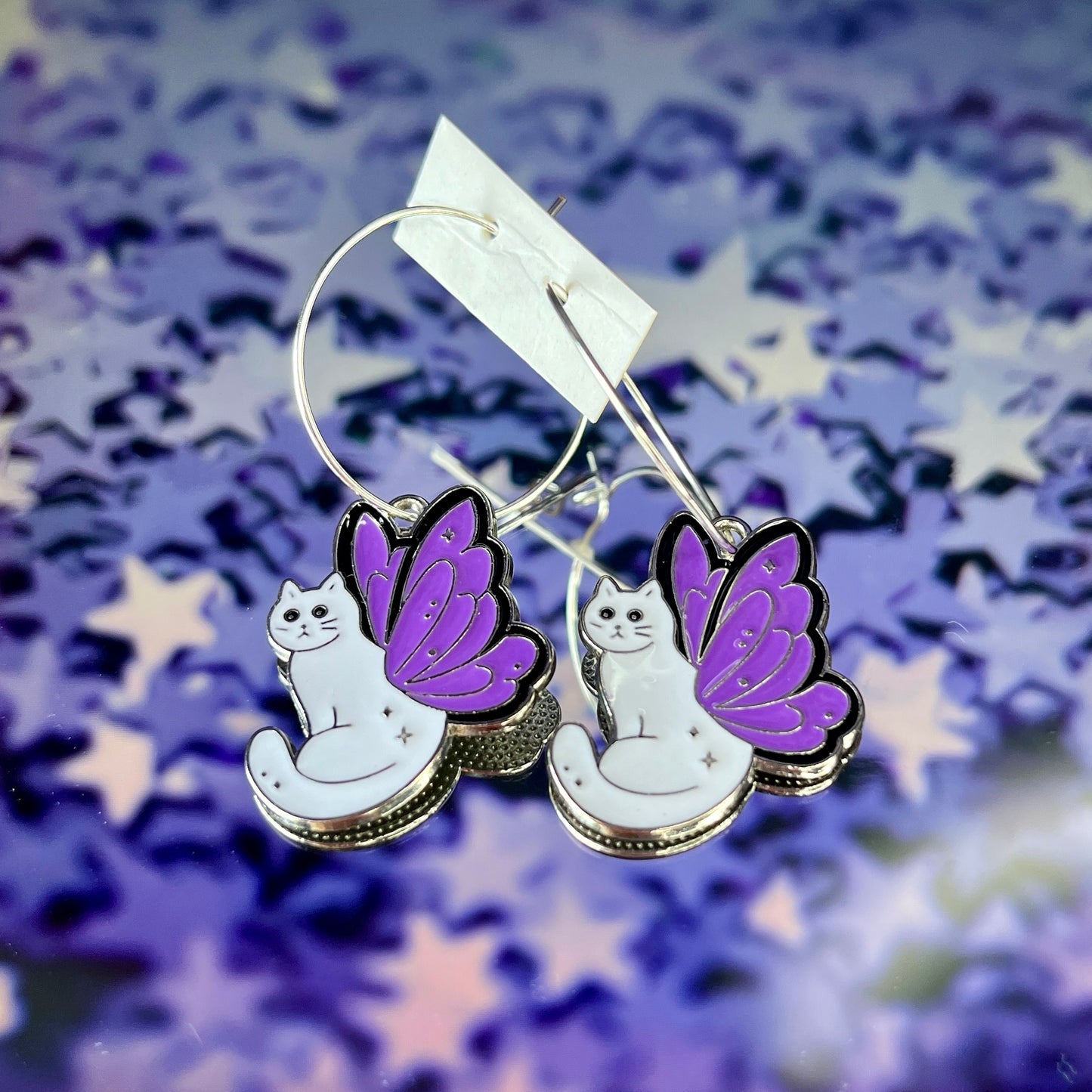 BUTTERFLY CAT EARRINGS