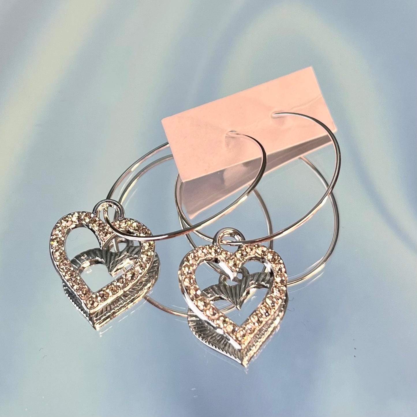 SPARKLE HEART EARRINGS