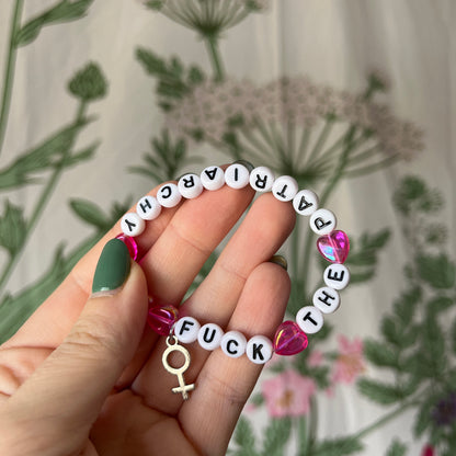 FUCK THE PATRIARCHY FRIENDSHIP BRACELET