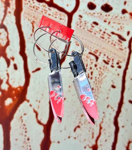 BLOODY KNIFE EARRINGS