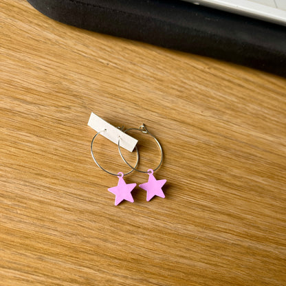 MINI PURPLE STAR EARRINGS