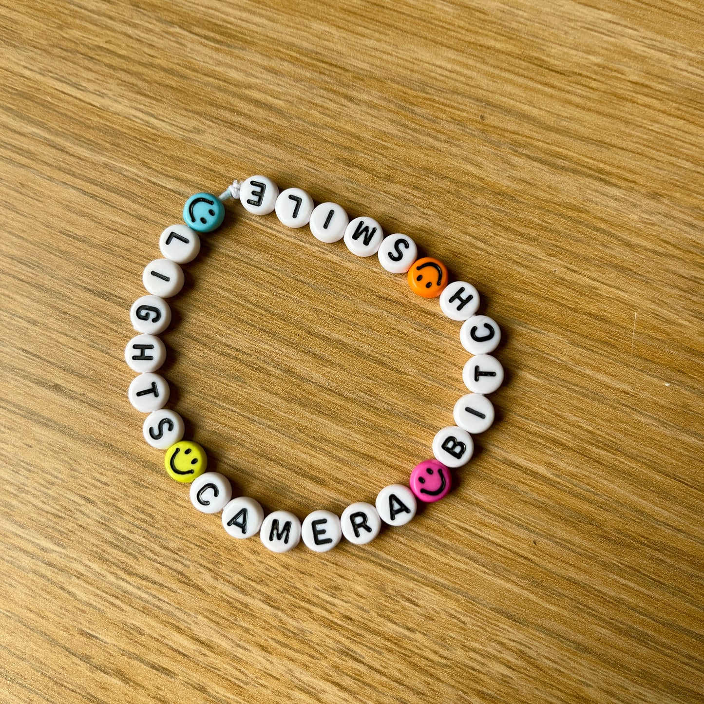 LIGHTS CAMERA BITCH SMILE FRIENDSHIP BRACELET