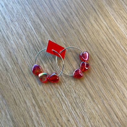 HEART BEAD EARRINGS