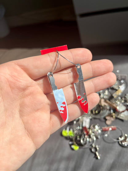 BLOODY KNIFE EARRINGS