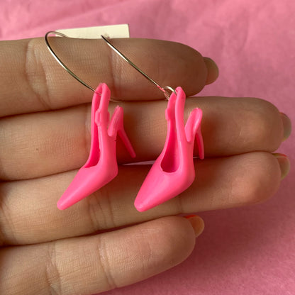 PINK TOY HIGH HEEL EARRINGS