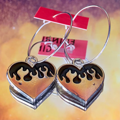 FLAME HEART EARRINGS