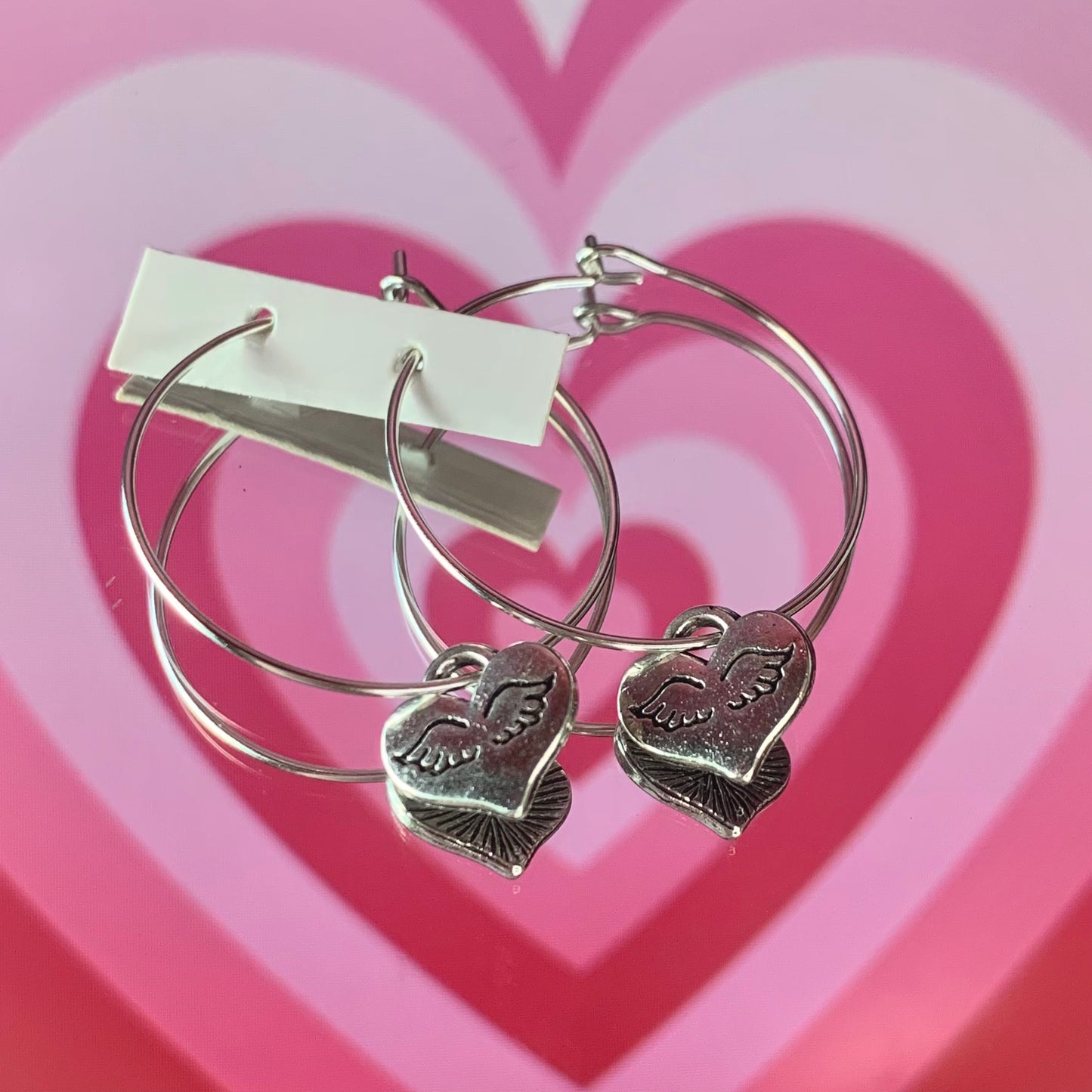 HEART ANGEL WINGS EARRINGS