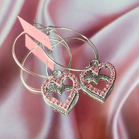 SPARKLE HEART EARRINGS