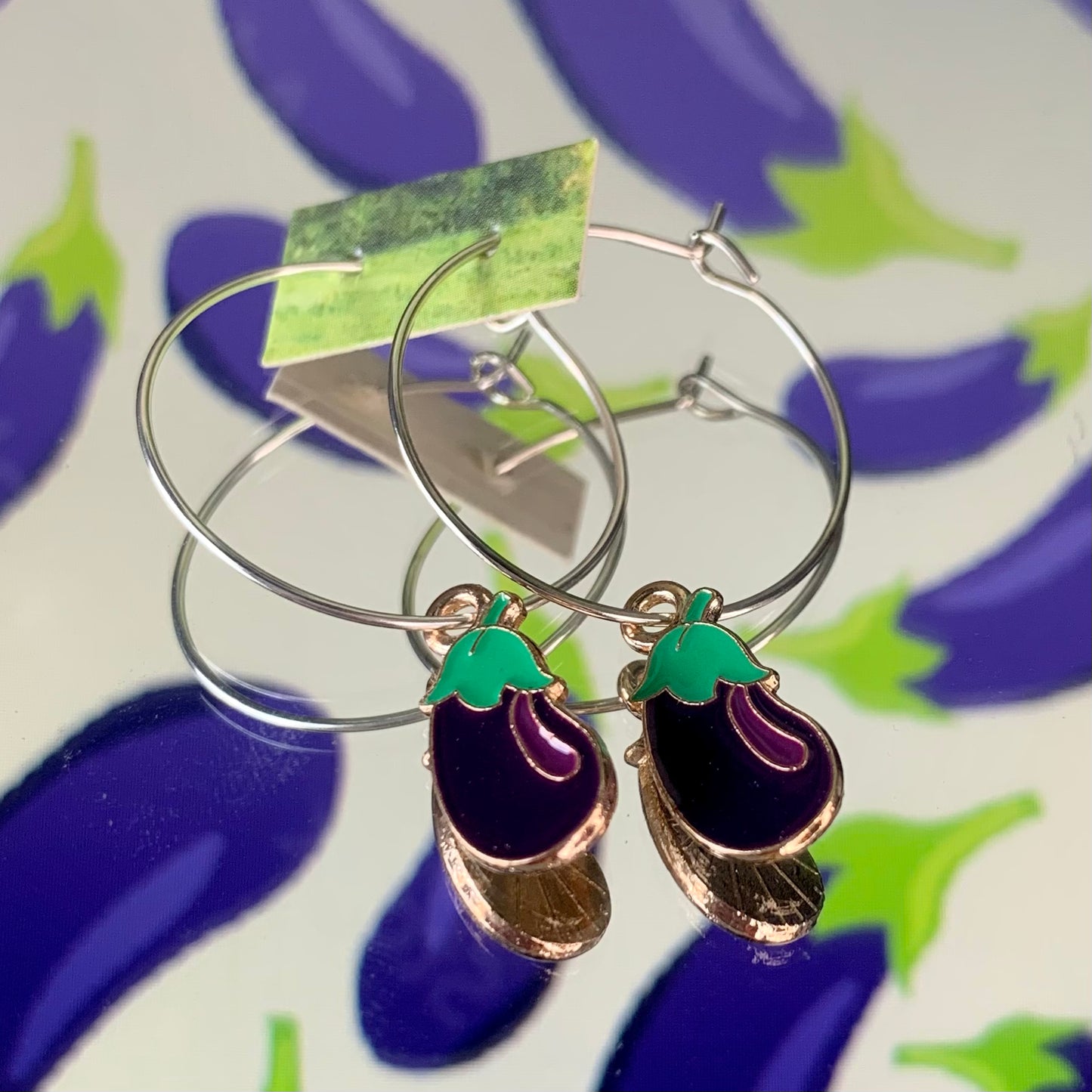 EGGPLANT EARRINGS