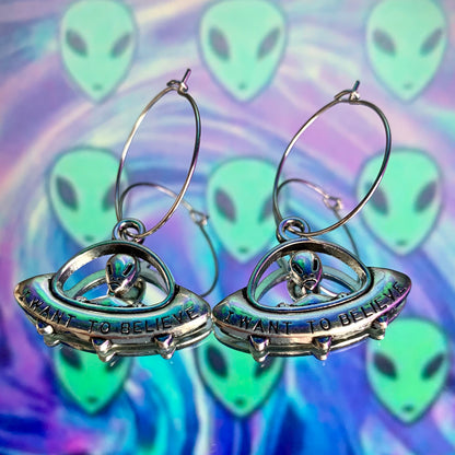 ALIEN SPACESHIP EARRINGS