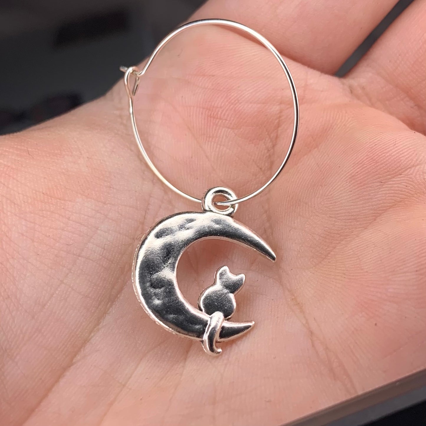 CAT ON THE MOON EARRINGS