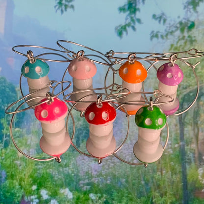 COLOURFUL MUSHROOM EARRINGS