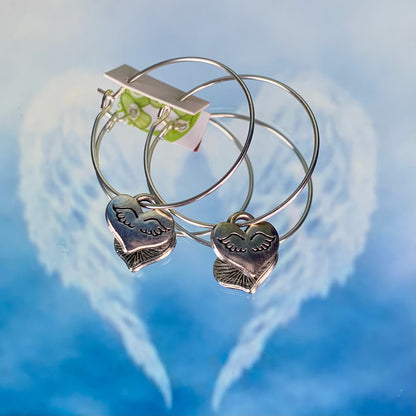 HEART ANGEL WINGS EARRINGS