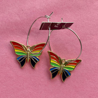 RAINBOW BUTTERFLY EARRINGS