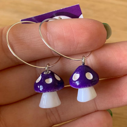 COLOURFUL MUSHROOM EARRINGS