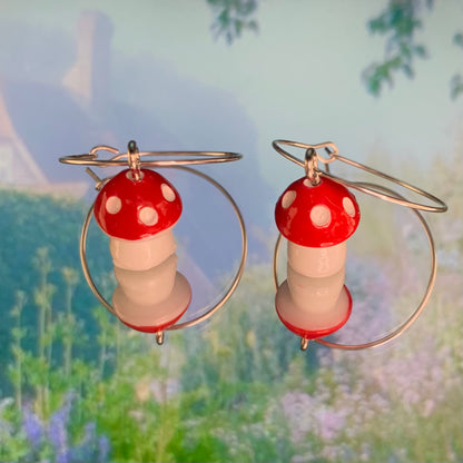 COLOURFUL MUSHROOM EARRINGS