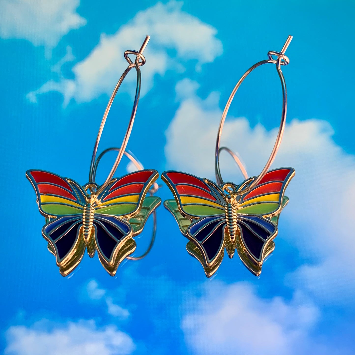 RAINBOW BUTTERFLY EARRINGS