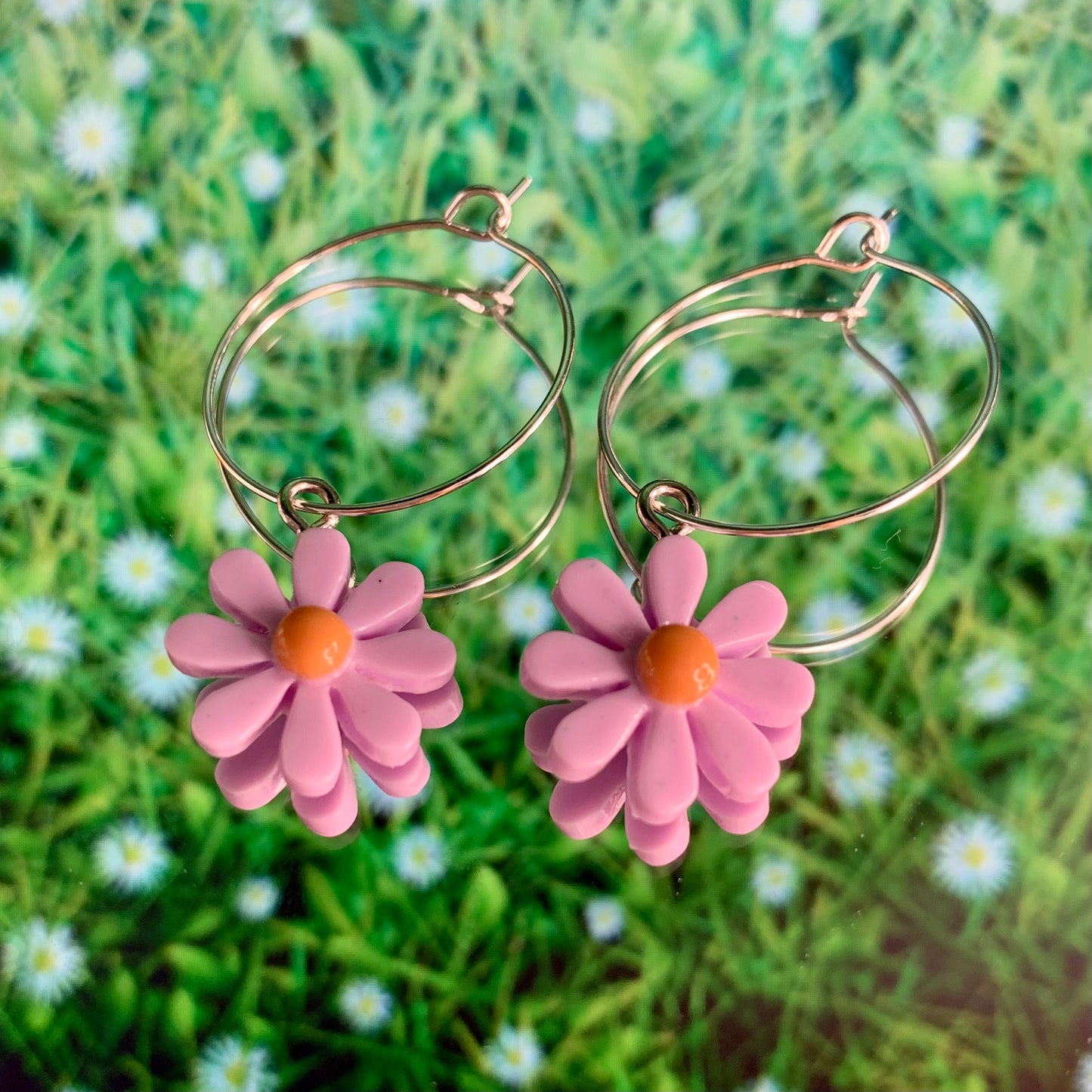 COLOURFUL FLOWER EARRINGS