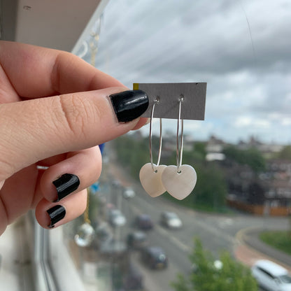 SHELL HEART EARRINGS