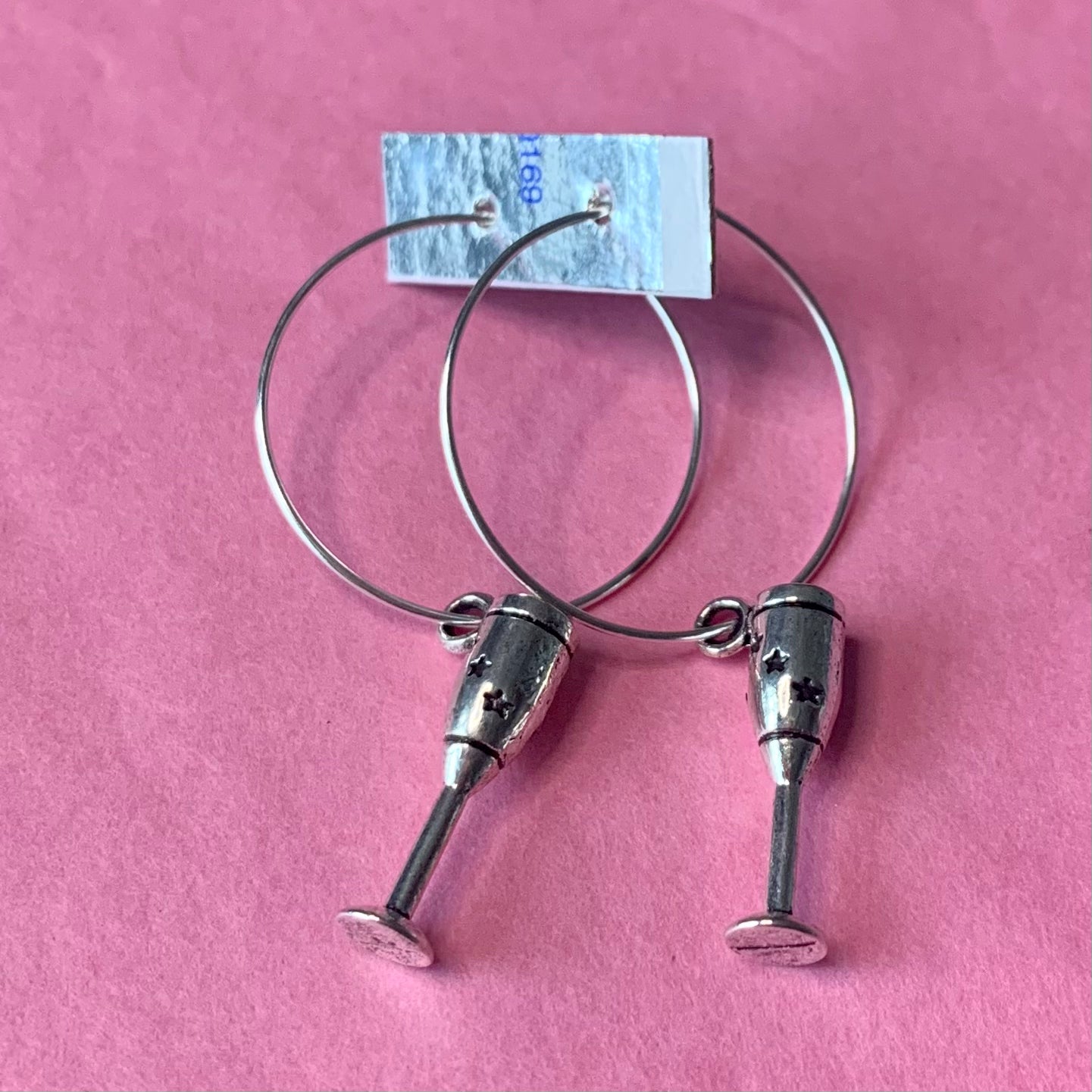 CHAMPAGNE PROBLEMS GLASS EARRINGS