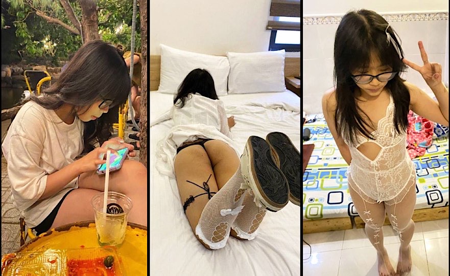 Ngoc Thao 2k9 nu sinh love 10 THPT Nguyen Trai con be ti ma me cosplay dit nhau nhu ga